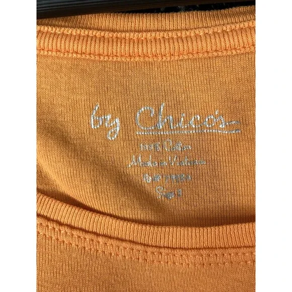 Chico's Sunrise Orange Top Blouse 100% Cotton Shell Tank 3 XL (11) - Picture 8 of 8